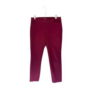 Old‎ Navy Burgundy Office Work Business Pixie Skinny Leg Dress Pants Size 8